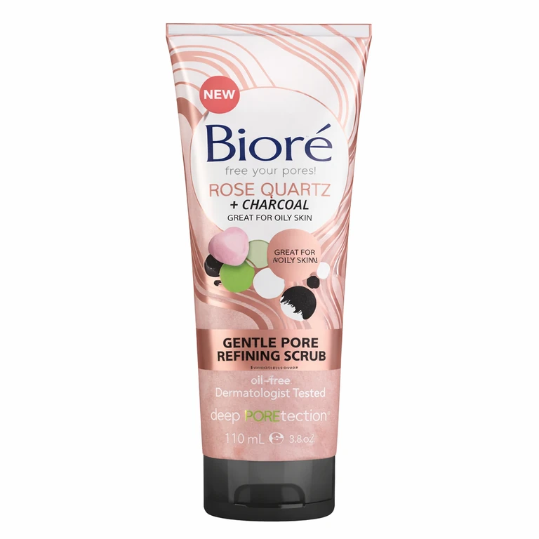 Biore Rose Quartz + Charcoal Daily Purifying Cleanser 200 ml (6.77 fl oz)